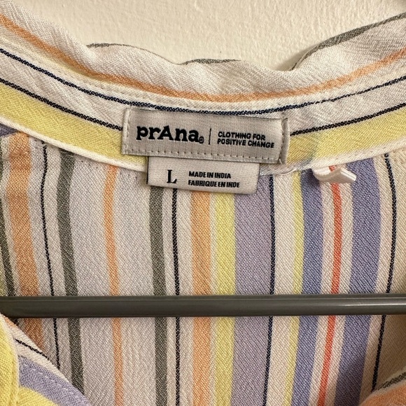 Prana Colorful Striped Scheena Swimsuit Cover-Up Tunic SZ L - Picture 10 of 14